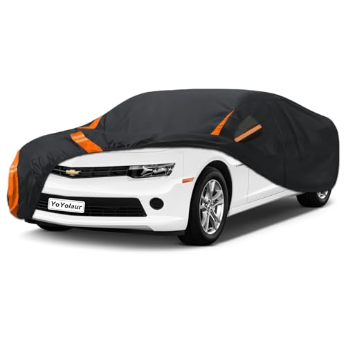10-Layer for Chevy Camaro Car Cover Waterproof All Weather for Automobiles, Outdoor Full Exterior Covers Soft Cotton Lining with Door Zipper, Fit for Chevy Camaro 2010-2025 - size: Custom Fit for Chevy Camaro
