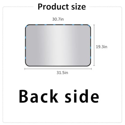 Silver Car Window Sun Shade - Side Thiken Curtain Magnetic 100% Block Light Car Window Covers with Cooler Feeling (Silver, D-Back-2pcs) - size: D-back-2pcs