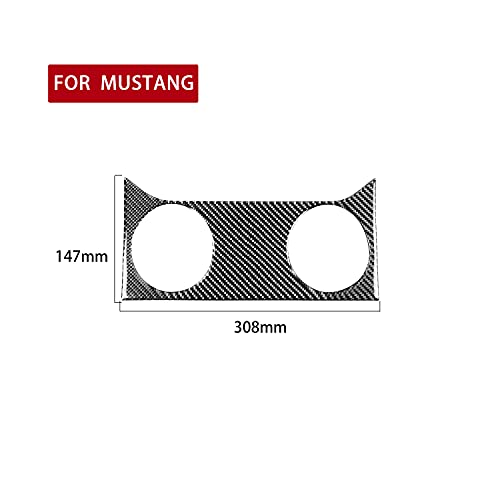 Car Air Vent Trim Central Consoles Wind Outlet Stickers Real Carbon Fiber Interior Accessories Decals Compatible with Ford Mustang GT Shelby 2005 2006 2007 2008 2009 - color: Central Vent-black