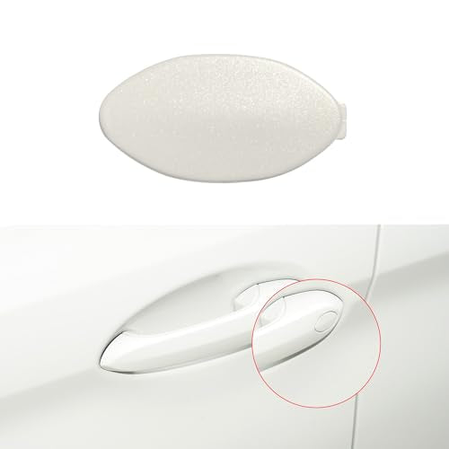 Car Door Handle Key Cover Keyhole Protector Cap Lock Access Replacement for BMW Z4 X3 X4 X5 X6 X7 3 4 5 6 8 Series OE# 8089701 7470565 7470575 (Mineral White) - color: Mineral White