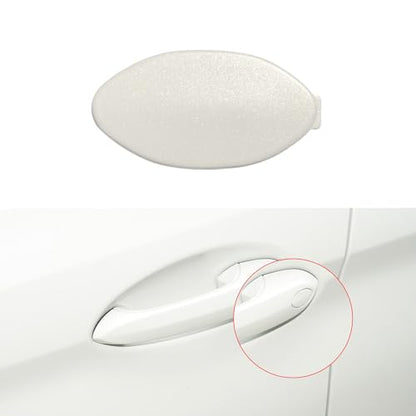 Car Door Handle Key Cover Keyhole Protector Cap Lock Access Replacement for BMW Z4 X3 X4 X5 X6 X7 3 4 5 6 8 Series OE# 8089701 7470565 7470575 (Mineral White) - color: Mineral White