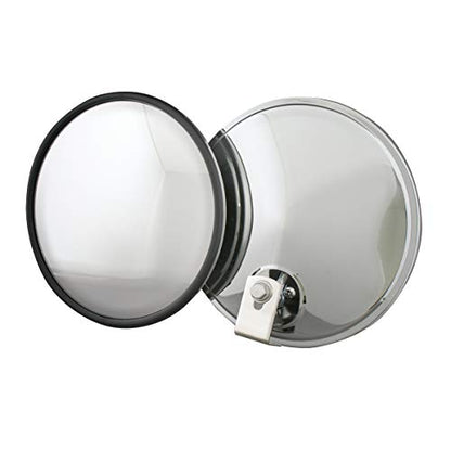 GG Grand General 33341 Stainless Steel 7” Convex Blind Spot Mirror for Trucks, Buses, Utility Vehicles and More – Offset Mount - size: 7", style: Offset-Stainless Steel