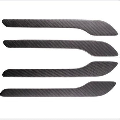 Door Handle Cover Protector Set, Real Matte Carbon Fiber Trim, Matte Finish, Compatible with Tesla Model Y & Model 3 2017-2025, (4 Pieces) - color: matte black 4pcs