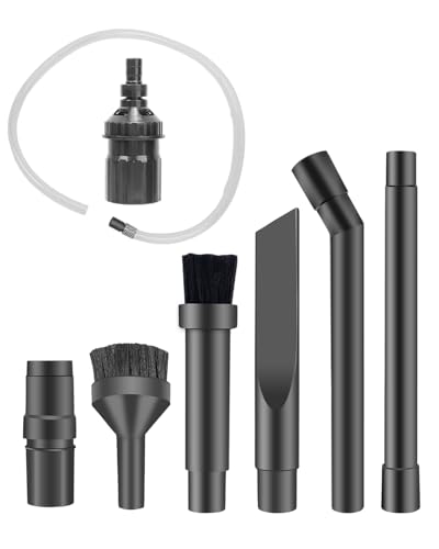 KEEPOW 8 Pieces Mini/Micro Vacuum Cleaner Attachment Tool Kit, 1-1/4" & 1-3/8" Attachments for Hard-to-Reach Areas - size: 8 Pack