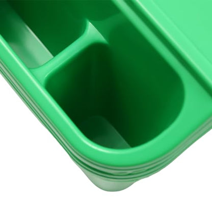 6 Pack Kids Lap Desk with Storage Slots, Stackable Portable Kids Lap Tray, 19.69" L X 9.84" W X 7.1" H Plastic Table Kids Activity Tray for Writing Eating Drawing Reading (Red, Green, and Yellow) - color: Red+green+yellow