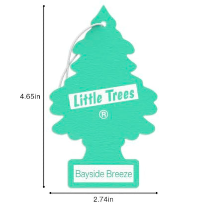 LITTLE TREES Car Air Freshener | Hanging Tree Provides Long Lasting Scent for Auto and Home | 24 Air Fresheners |Bayside Breeze - color: Bayside Breeze