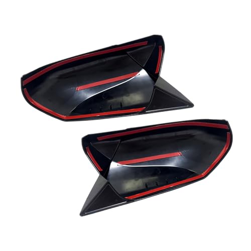 MAXDOM Side Mirror Caps Compatible with Toyota Camry (Gloss Black-Ox Horn Style, 2018-2025) - color: Gloss Black-Ox Horn Style