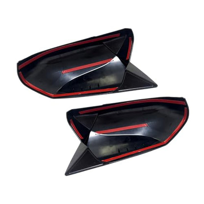 MAXDOM Side Mirror Caps Compatible with Toyota Camry (Gloss Black-Ox Horn Style, 2018-2025) - color: Gloss Black-Ox Horn Style