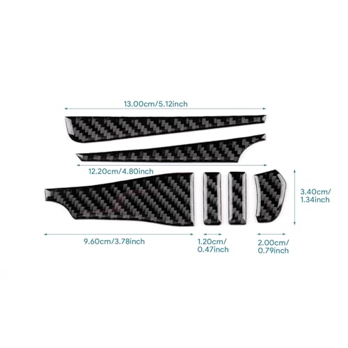 AIRSPEED Carbon Fiber for Mazda 3 Axela 2019-2025 Center Console Air Vent Outlet Panel Cover Interior Trim Accessory, Black - color: Air Vent Outlet Panel