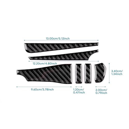 AIRSPEED Carbon Fiber for Mazda 3 Axela 2019-2025 Center Console Air Vent Outlet Panel Cover Interior Trim Accessory, Black - color: Air Vent Outlet Panel