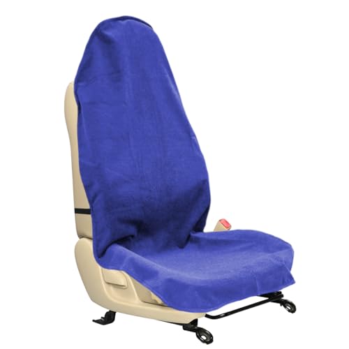 ZIMISI Waterproof Car Seat Cover Towel, Non-Slip Car Seat Protector for Gym Workouts, Running, Swimming, Beach & Hiking, Universal Sweat Towel Cloth for Cars, SUVs, Trucks (Blue) - color: Blue