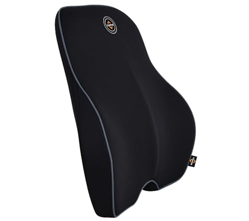Lumbar Support Pillow for Car, Office, and Gaming Chair, Lumbar Cushion Desk Chair Back Cushion, Memory Foam Back Support Pillow, Comfortable and Breathable, Ergonomic Back - Black - color: Back Cushion