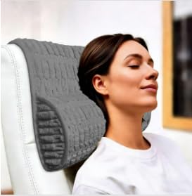 Headrest Memory Foam Pillow, Supportive Pillow for Neck, Back or Leg for Sofas, Recliners, Office Chairs, Massage Chairs for Neck Pain Relief and Cervical Support. (Gray, 13" W x 2.7" D) - color: Gray, size: 13"W x 2.7"D