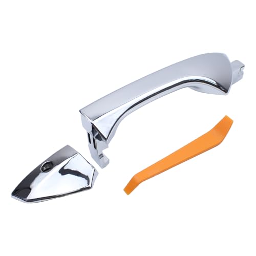 MOTOKU Front Left Chrome Exterior Door Handle with Keyhole for Honda Accord 2008-2012 Outer Driver Side with Cover