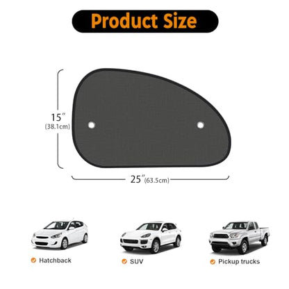 2026 New Upgrade Car Window Shades for Side Window 25"X15"(2 Pack),Car Window Shade for Baby Suction Cup,Sun Shade Side Window Can Blocks 99.98% UVR