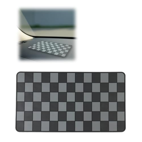 YoRise Car Dashboard Anti Slip Mat, 10.62'' × 5.90'' PVC Center Console Pad, Non-Slip Sticky Dash Mat, Washable Car Dashboard Gripping Pad for Phone, Glass, Key, GPS (Gray) - color: Gray