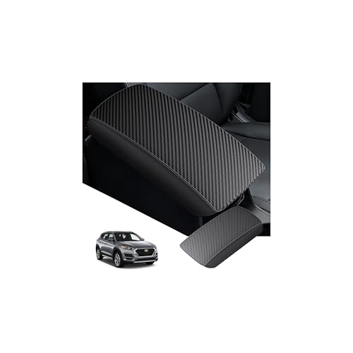 Autorder Center Console Cover for 2016-2019 2020 2021 Hyundai Tucson Accessories Carbon Fiber Armrest Cover Waterproof Anti-Scratch Center Console Armrest Protector Pad - size: Hyundai Tucson 2016-2021
