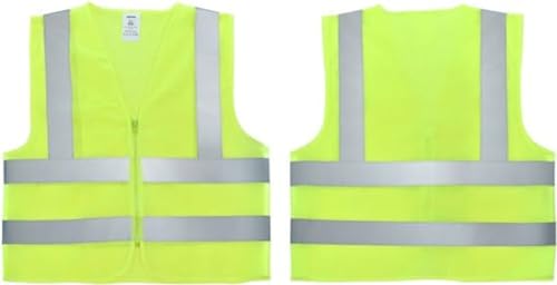 Neiko High Visibility Safety Vest ANSI Class 2, No Pocket, Neon Yellow, XX-Large (2XL) - size: XX-Large, style: Mesh