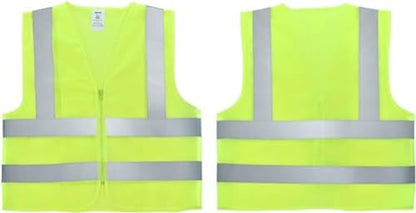 Neiko High Visibility Safety Vest ANSI Class 2, No Pocket, Neon Yellow, XX-Large (2XL) - size: XX-Large, style: Mesh