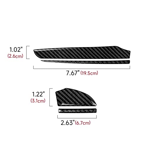 Car Dashboard Cover Decals for 2011-2023 Chrysler 300 / 300C / 300S / Limited/Touring/Base Accessories Carbon Fiber Interior Stickers - color: Dashboard Cover
