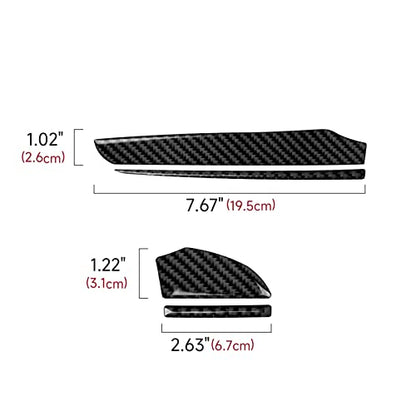 Car Dashboard Cover Decals for 2011-2023 Chrysler 300 / 300C / 300S / Limited/Touring/Base Accessories Carbon Fiber Interior Stickers - color: Dashboard Cover