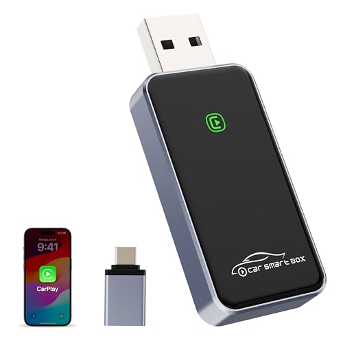 Wireless CarPlay Adapter for Apple iPhone - Convert Factory Wired to Wireless CarPlay Dongle, Plug & Play for iOS 10+ & Wired CarPlay Cars 2016+, USB & Type-C Port - style: For iPhone