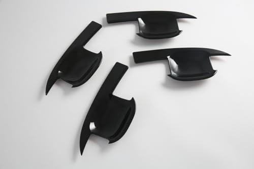 4Pcs Door Bowl Front Rear Driver & Passenger Side Compatible with 2019-2025 Chevy Silverado GMC Sierra 1500 20-25 2500 3500 (Bright Black Door Bowl) - color: Bright Black Door Bowl