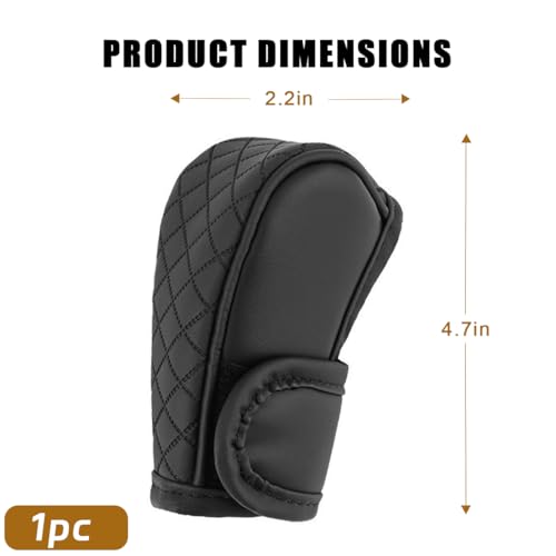 Car Gear Shift Cover, Universal Car Accessories Compatible with Most Truck/Car/SUV, Leather Gear Shift Cover, Soft Comfort, Black - color: dangbataoBlack