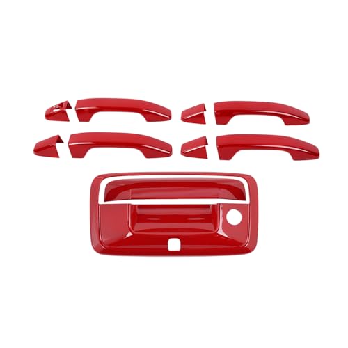 for Colorado Tailgate Door Handle Cover Trim Fit for Chevy Colorado/GMC Canyon 2014-2022 Red Exterior Accessories 5pcs - color: Red