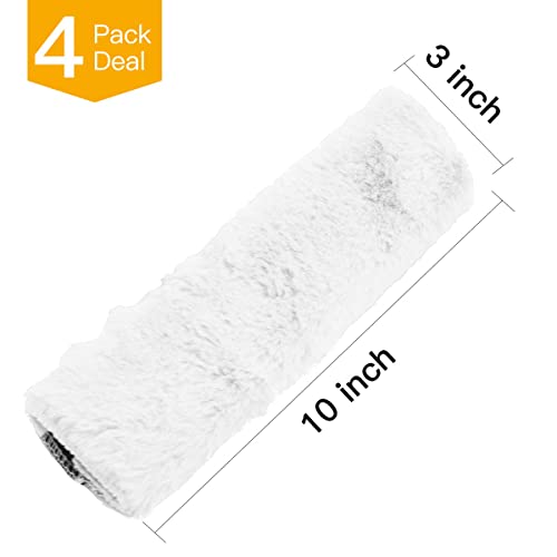 4Pack Seatbelt Covers for Kids,Seat Belt Cushion Cover,Infant Baby Car Seat Neck Shoulder Strap Pads,Soft Newborn Carseat Stroller Straps Covers Accessories(White) - color: White