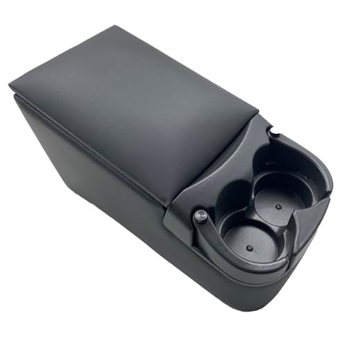 Universal Truck Bench Seat Console with Cup Holders, Grey