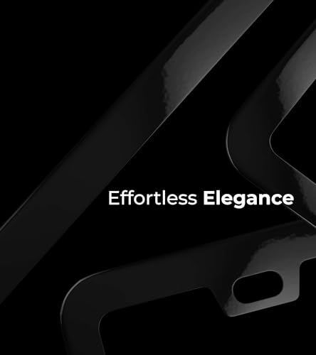Black License Plate Frame - 2-Hole Sleek Style, Stainless Steel, Premium Metal Durability, Easy Install, 2-Pack Gift Box - Matte Painted Finish - color: Matte Black(Top-Purchased)