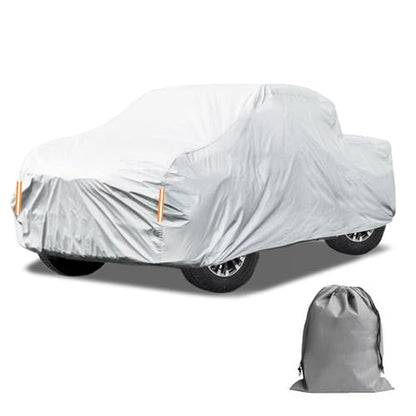 Caromop 10-Layer Waterproof Car Cover All Weather Protection (Snow, Rain, Sun) with Secure Fit Straps and Easy On/Off Zipper-Size T3 (See Size-Chart) - size: 26-T3