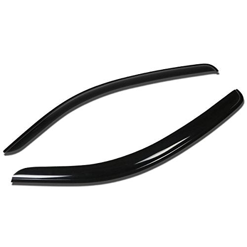 Auto Dynasty Window Visors Compatible with 07-14 Tundra Regular/Standard Cab, Pair of Tape-On Side Window Vent Visor Deflectors Rain Guard, Glossy Dark Smoke - size: 07-14 Toyota Tundra Regular/Standard Cab