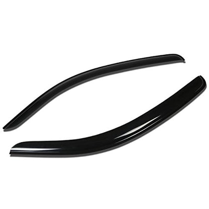 Auto Dynasty Window Visors Compatible with 07-14 Tundra Regular/Standard Cab, Pair of Tape-On Side Window Vent Visor Deflectors Rain Guard, Glossy Dark Smoke - size: 07-14 Toyota Tundra Regular/Standard Cab