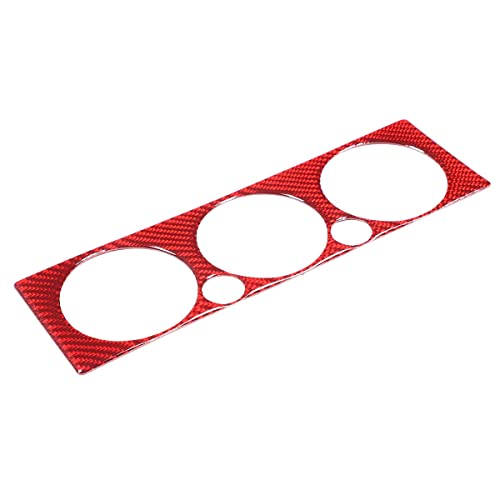 Soft Carbon Fiber Car Center Control Air Conditioning Adjustable Trim Sequins Stickers Trim Fit For Toyota Tacoma 2006 2007 2008 2009 2010 2011 2012 2013 2014 2015 (Red Carbon Fiber) - color: Red Carbon Fiber