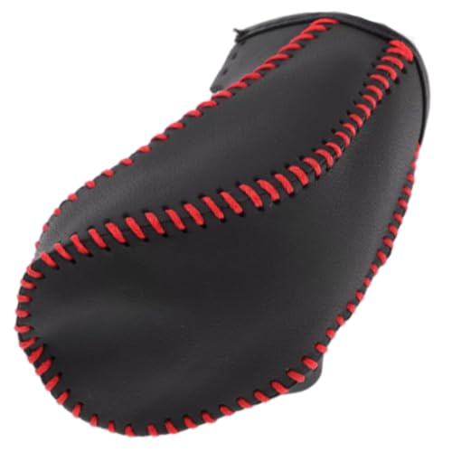 Riloer Gear Shift Knob Cover, Leather Shift Lever Cover, Compatible with New Buick 2015-2020, Compatible with Buick Envision 2014-2021, 1 Set (Red Thread) - color: Red Thread