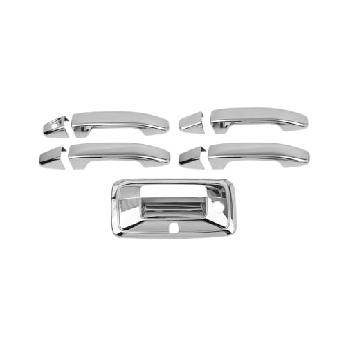 for Colorado Tailgate Door Handle Cover Trim Chrome for Chevy Colorado/GMC Canyon 2014-2022 Chrome Exterior Accessories 5pcs - color: Silver