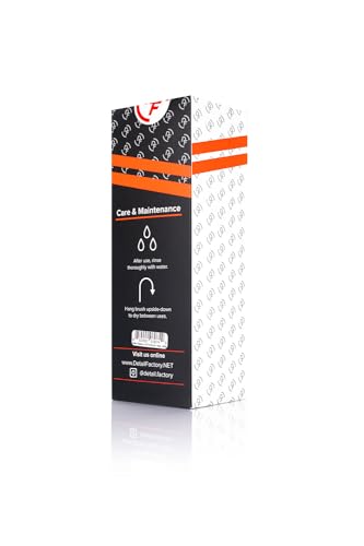 Detail Factory - ProGrip XL Tire Brush - Ergonomic ProGrip Handle - Stiff Synthetic Bristles to Cut Through Grime - Red and Black - color: Red, size: X-Large