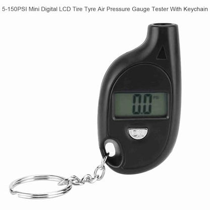 Acouto Digital Tire Pressure Gauge 5-150PSI, Mini Digital LCD Tire Gauge for Tire Pressure, Tyre Air Pressure Gauge Tester with Keychain, PSI, Kpa, Bar, Kg/cm²