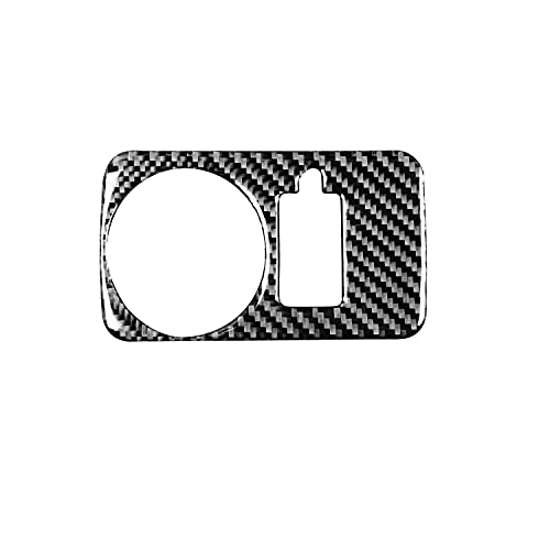 Real Soft Carbon Fiber Interior Accessorie Decal Car Headlight Switch Button Cover Trim Sticker Compatible with Ford Mustang GT Shelby 2005 2006 2007 2008 2009 - color: Headlight Switch-black