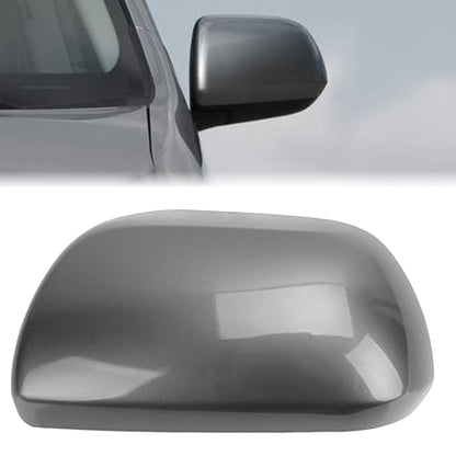 Compatible with 2012-2020 Toyota Sienna Left Side Mirror Cover Cap, Gray Driver Side Clip-on Mirror Cap Replacement Without Turn Signal Light Replaces for 87945-08021-B1 - color: Left Gray
