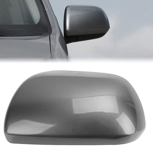 Compatible with 2012-2020 Toyota Sienna Left Side Mirror Cover Cap, Gray Driver Side Clip-on Mirror Cap Replacement Without Turn Signal Light Replaces for 87945-08021-B1 - color: Left Gray