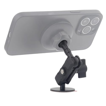 Adhesive 17mm Ball Mount with Extension Arm for Car Phone Holder, Compatible with Garmin 17mm GPS Mount, Adjustable Dashboard Car Phone Bracket
