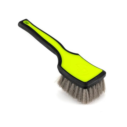 Detail Factory - ProGrip Tire Brush - Ergonomic ProGrip Handle, Stiff Synthetic Bristles, Ergonomic Design, Clean Your Tires with Ease - Octane Ectoplasm - color: Lime/Black, size: Standard