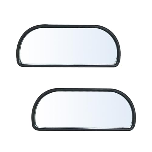 2PCS Blind Spot Car Mirrors, HD Shatterproof Glass Wide Angle Convex Side Mirror, Up&Down Adjustable, Framed Car Auxiliary Rearview Mirror for Cars SUV Truck Motorcycle & Parking(Rectangular) - size: 3R-066