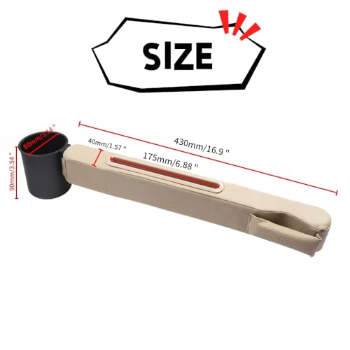 Car Seat Gap Filler 2 Pack,Car Seat Gap Filler Organizer,Car Seat Gap Plug with Storage Slot,3 in 1 Car Seat Gap Filler with Cup Holder,Prevent Small Items from Falling(Black) - color: Black2