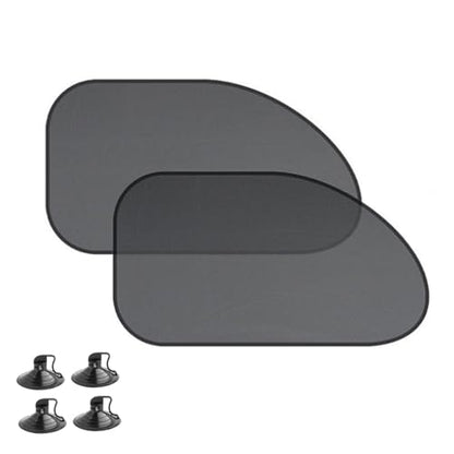 2PCS Car Side Window Sun Shade with 4 Suction Cups - Sun, Glare and UV Rays Protection - Universal Automotive Window Thermal Protectors Accessories for Truck SUV Car (25.6"x14.9") - size: 25.6"x14.9"