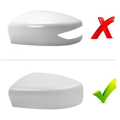 Moonlinks Compatible with Nissan Sentra 2013 2014 2015 2016 2017 2018 2019 Left Side Mirror Cover Replacement, White Primer Left Driver Side Door Rearview Mirror Cap Trim - size: Left White