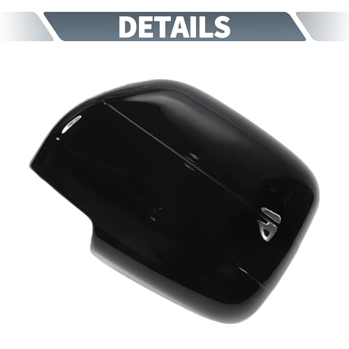 X AUTOHAUX Pair Car Rear View Driver Passenger Side Mirror Cover Cap Overlay Gloss Black for Lexus LX470 1998-2007 for Toyota Land Cruiser Mirror Guard Covers Exterior Decoration Trims